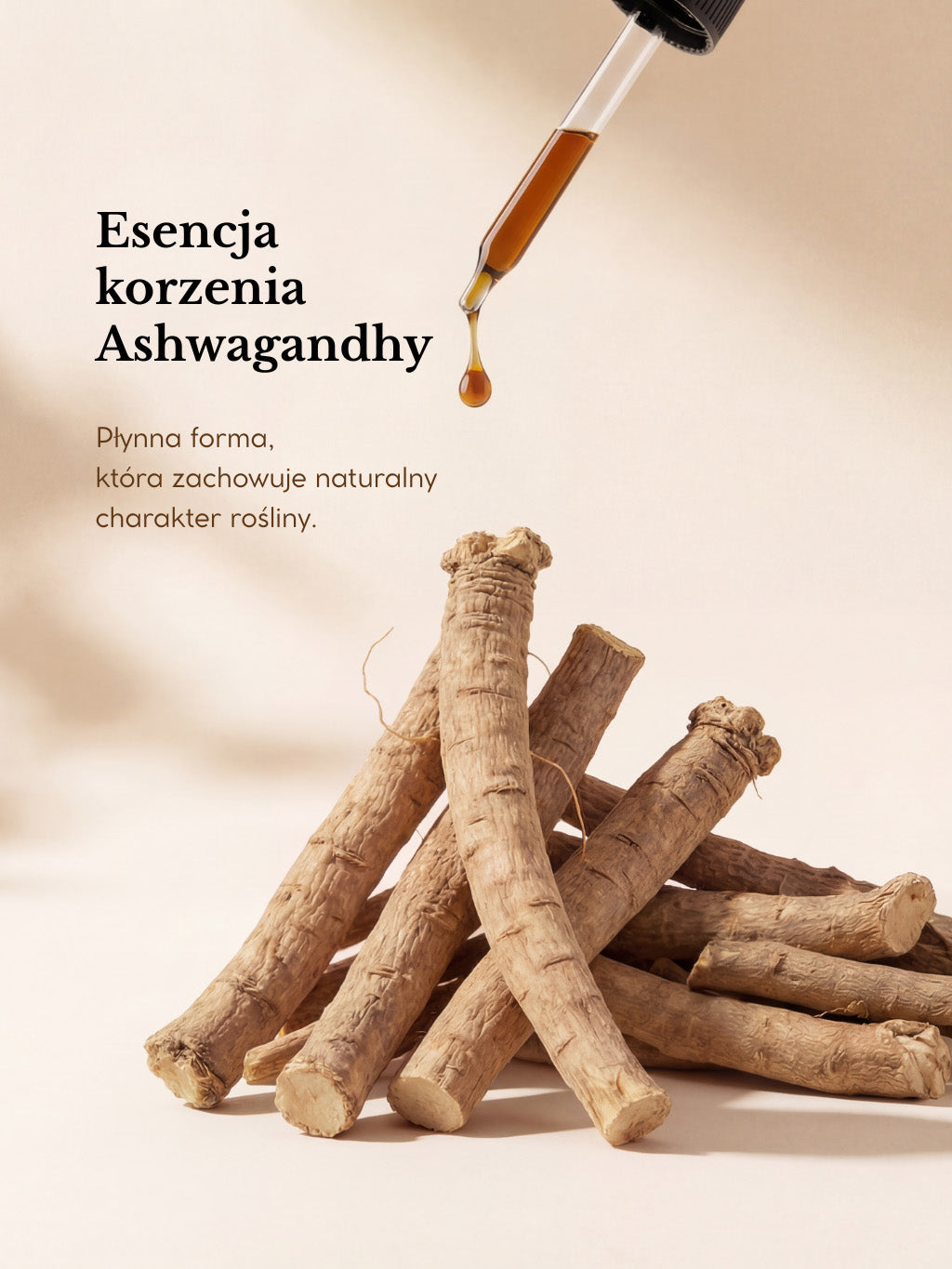 Ashwagandha esencja korzenia w płynnej formie