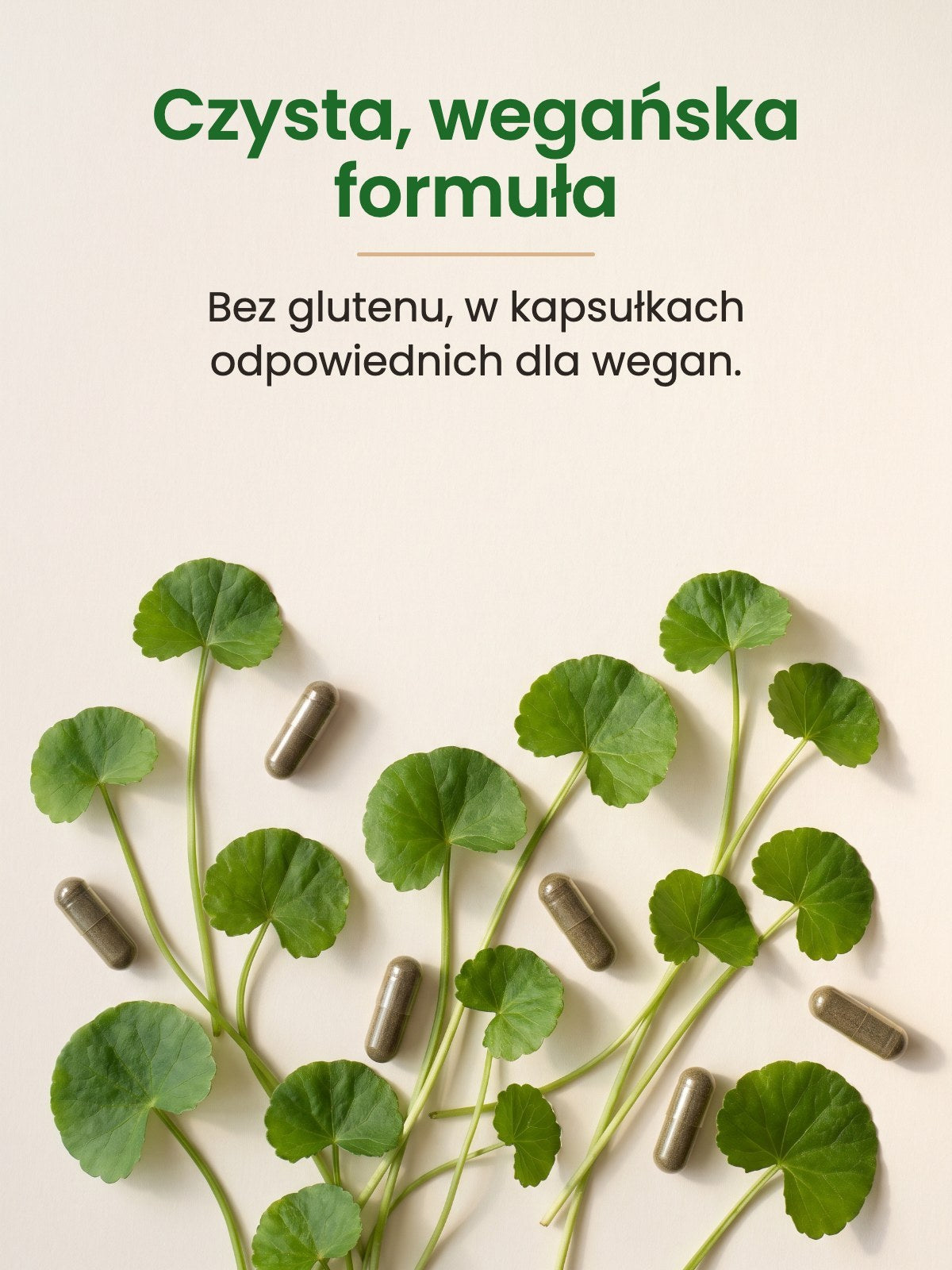 [kapsułki] Gotu kola w kapsułkach: czysta wegańska formuła bez glutenu (wariant B)