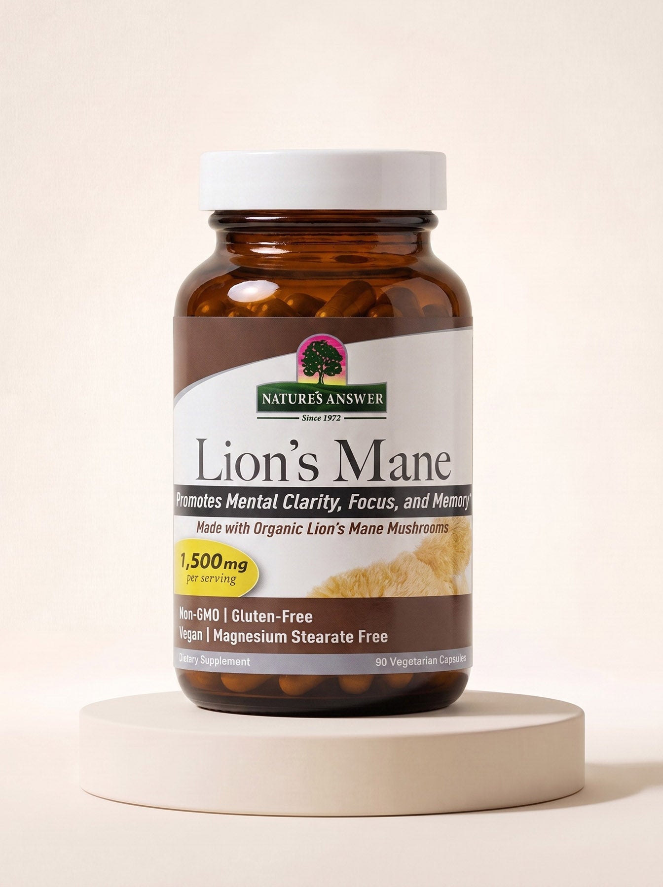 Lion's Mane Soplówka Jeżowata w kapsułkach ekstrakt 90 kapsułek Sklep Adaptogeny.pl