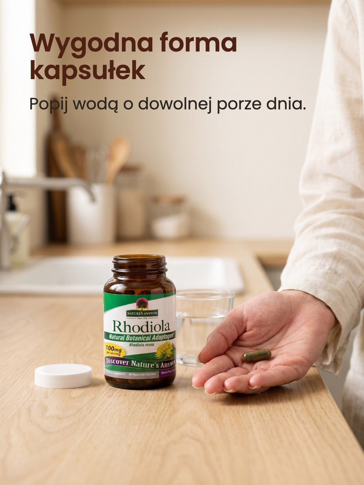 [kapsułki] Różeniec górski w kapsułkach: wygodna forma, popij wodą