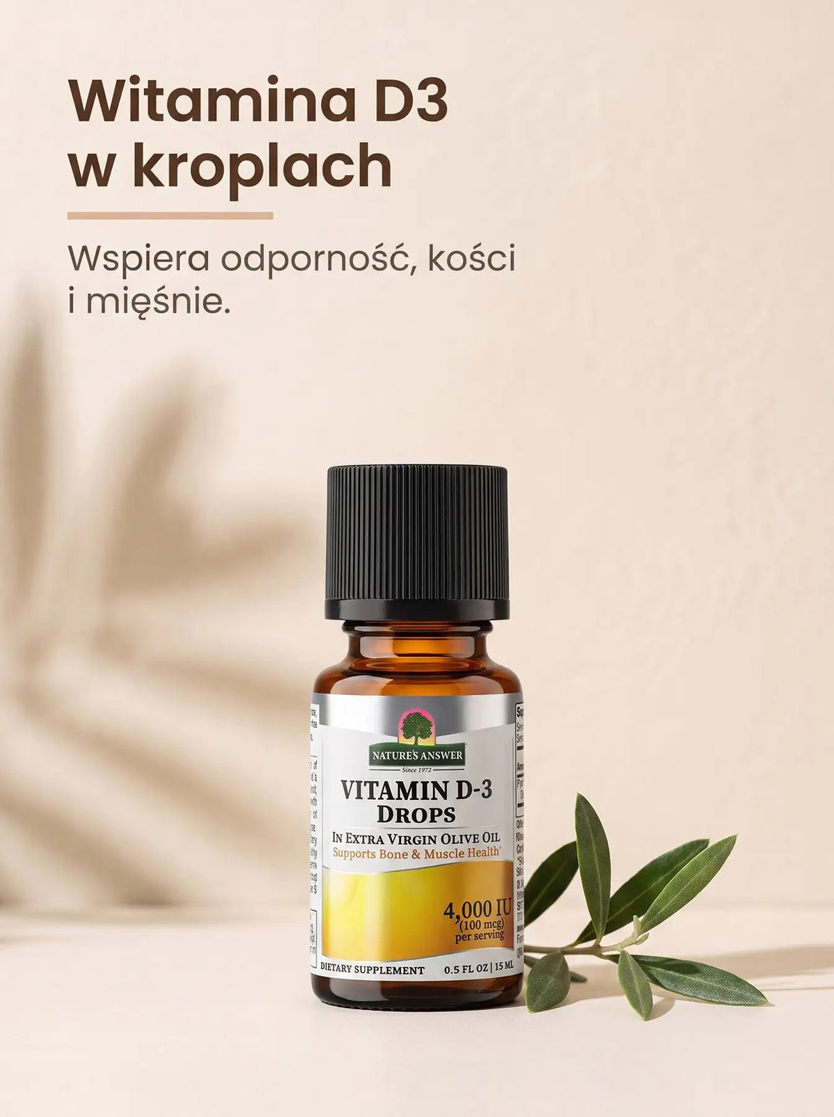Witamina D3 w kroplach Krople 15 ml Sklep Adaptogeny.pl