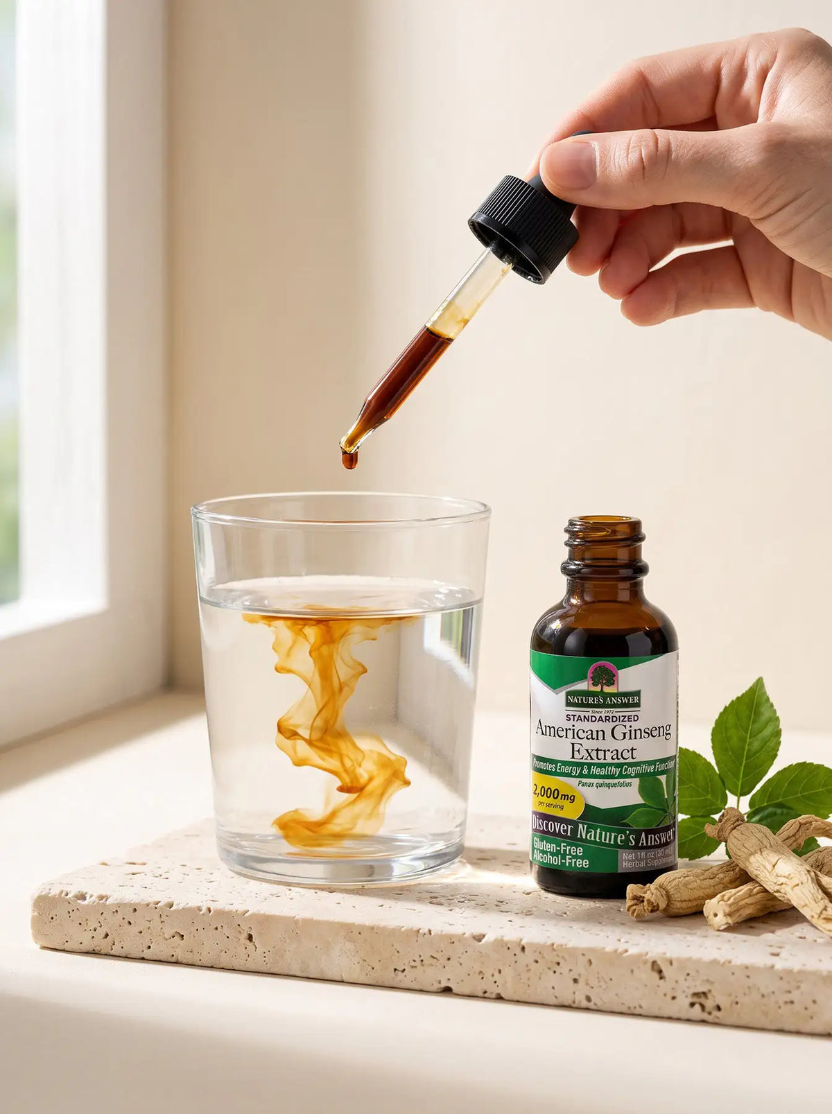 Żeń-Szeń Amerykański - American Ginseng Krople 30 ml Sklep Adaptogeny.pl